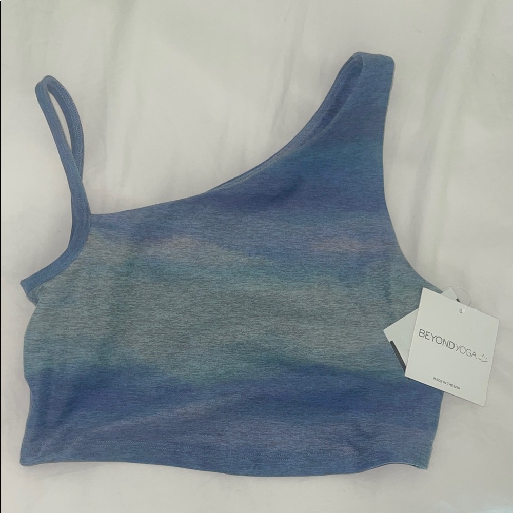 NWT Beyond Yoga Asymmetrical Blue Top, Size XS